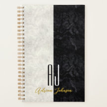 Monograma simple en blanco y negro