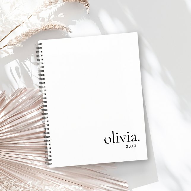 Agenda Monograma simple profesional en blanco y negro (Subido por el creador)