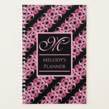 Monograma Sobre Cubierta Difícil Rosa Fractal Y Ne