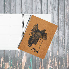 Agenda Monograma vintage de la silla de caballo occidenta