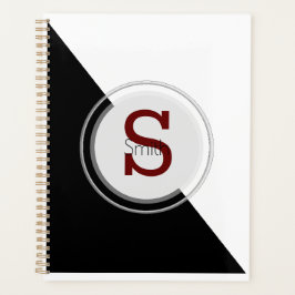 Agenda Monograma y Bloque de nombres Planner gráfico diar