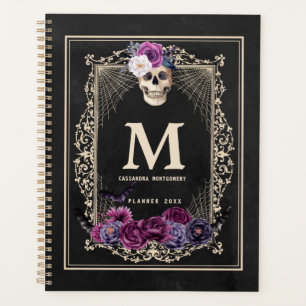 Agenda Monograma y nombre del Personalizado de cráneo flo