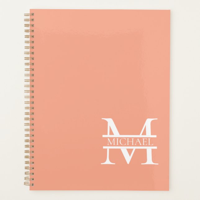 Agenda Monograma y nombre elegante y personalizado (Anverso)