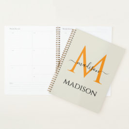 Agenda Monograma y nombre personalizados 