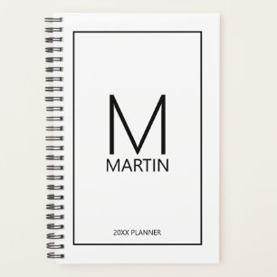 Agenda Monograma y nombre personalizados modernos