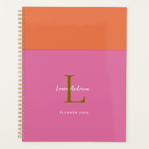Agenda Monogramado Moderno Colorblock Planner
