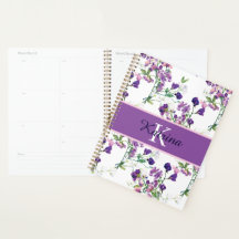 Monogramed Sweet Pea Planner