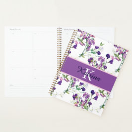 Agenda Monogramed Sweet Pea Planner