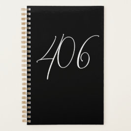 Agenda Montana 406 Negro Con Blanco