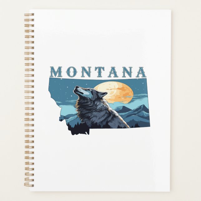 Agenda Montana Esquema Lobo y Luna (Anverso)