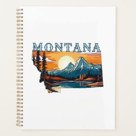 Agenda Montañas de contorno de Montana