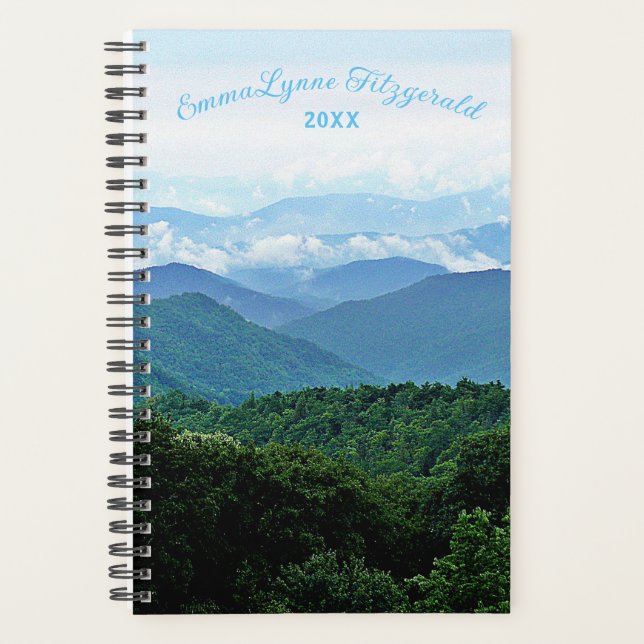 Agenda Montañas humeantes Thoreau Cita Personalizado Verd (Anverso)
