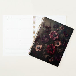 Agenda Moody Anemone Blooms Arte Botánico Floral Vintage