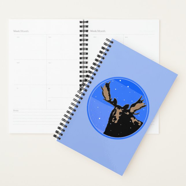 Agenda Moose in Winter - Original Wildlife Art (Demostración)