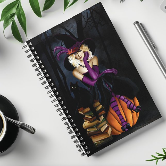 Agenda Morado de calabaza de bruja rubia (Subido por el creador)