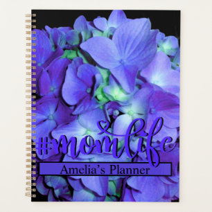 Agenda Morado floral verde azulada hidrangea