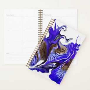 Agenda Morado Iris Flower Swirls