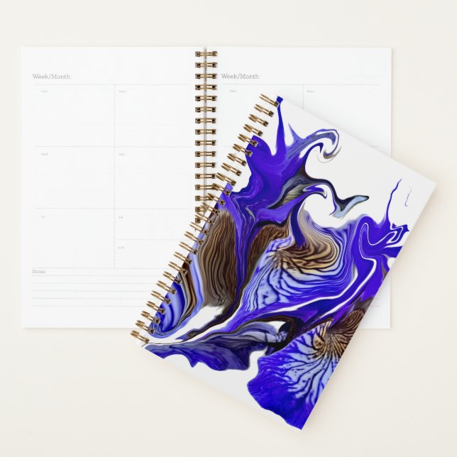 Agenda Morado Iris Flower Swirls (Demostración)
