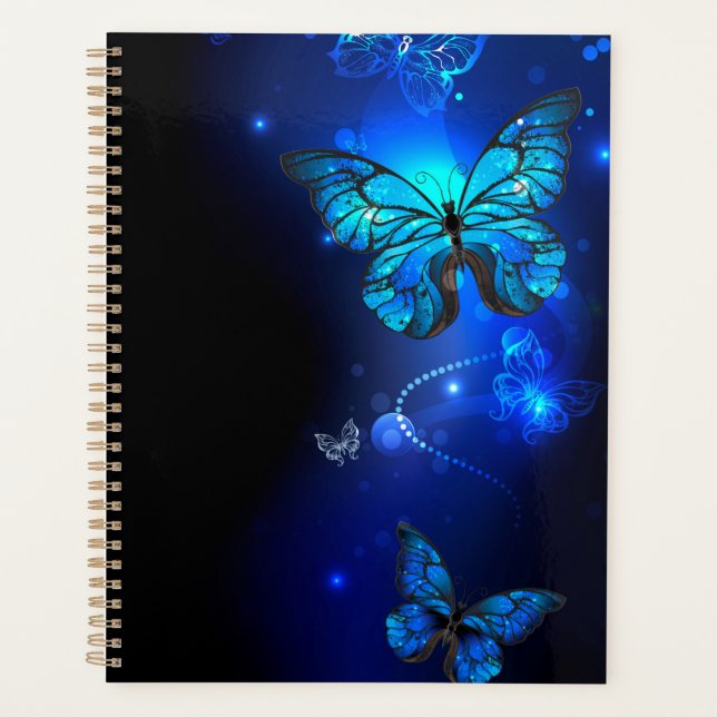 Agenda Morpho Butterfly in the Dark Background (Anverso)