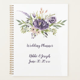 Agenda Morple Lavender Taupe Peonies y Greenery Boda