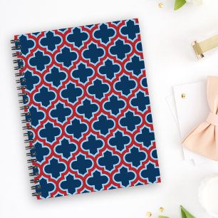 Agenda Mosaicos marroquíes azules y rojos, Entramado, Cua