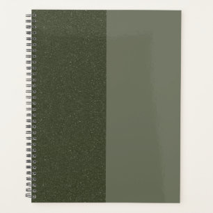 Agenda Moss Green Split Textura Personalizado de planific