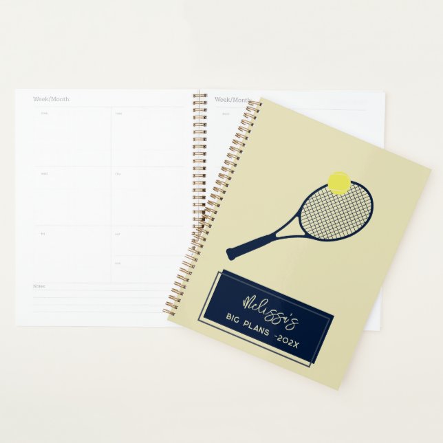 Agenda Motif 2025 de jugador de tenis personalizado (Demostración)