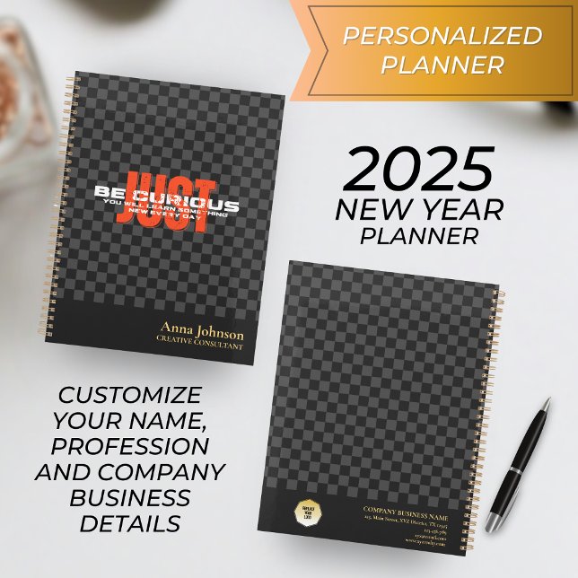 Agenda Motivación de Año Nuevo "Be Curious" (Subido por el creador)