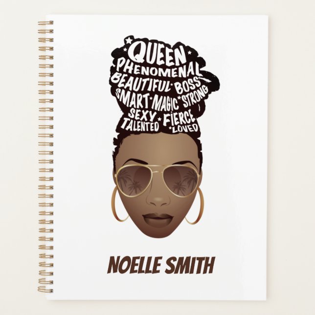 Agenda Motivadoras mujeres negras, belleza natural del ca (Anverso)