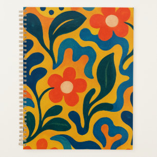Agenda Motivo del patrón de collarín del jardín retro div