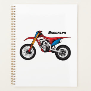 Agenda Moto de moto de tierra roja