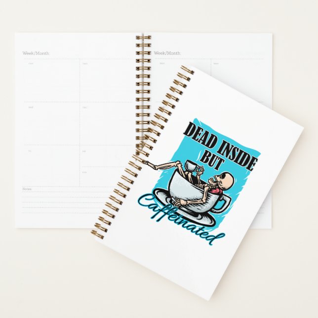 Agenda Muerto Dentro Pero Café Cafeado Amo Skeleton (Demostración)