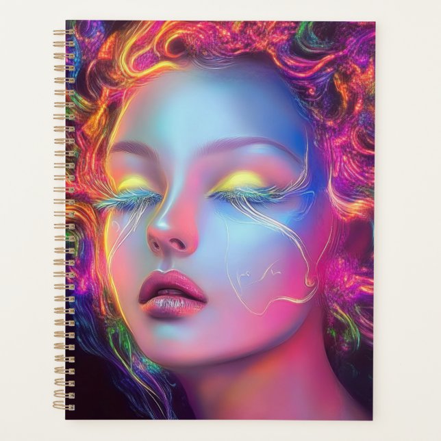 Agenda Mujer alienígena con cabello cósmico  (Anverso)