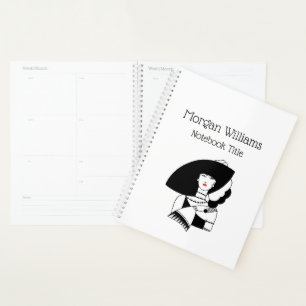 Agenda Mujer Art Deco con guantes y sombrero grande RL