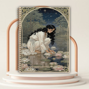 Agenda Mujer Art Nouveau con Nenúfares