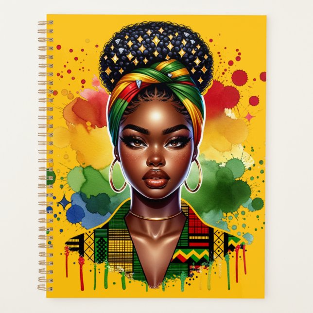 Agenda Mujer cristiana negra Melansis afroamericana (Anverso)