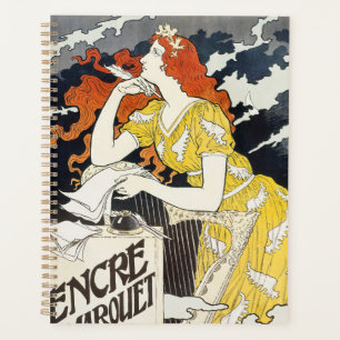 Agenda Mujer de pelo rojo vestido amarillo arte clásico A