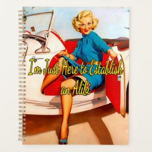 Agenda Mujer en el auto blanco de los años 1950 por Gil E