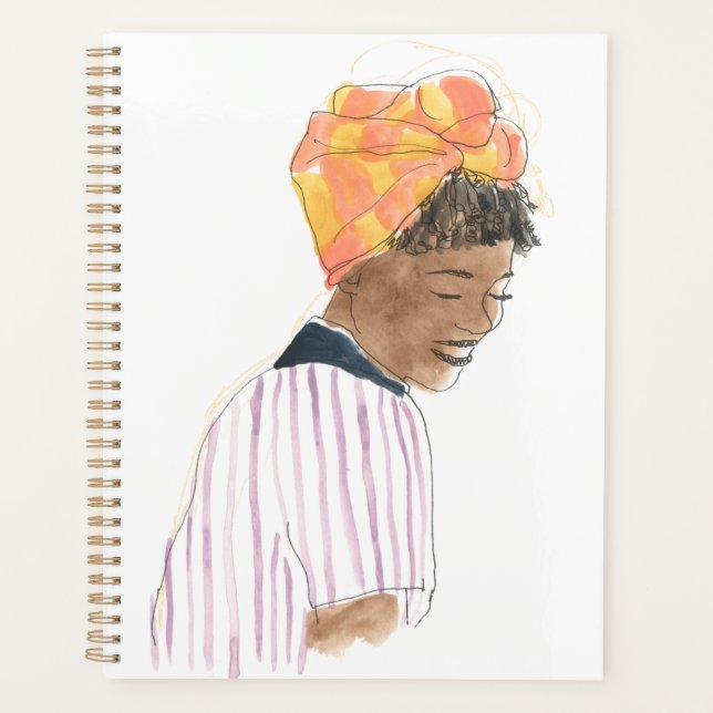 Agenda Mujer fuerte y bella sonriendo (Anverso)