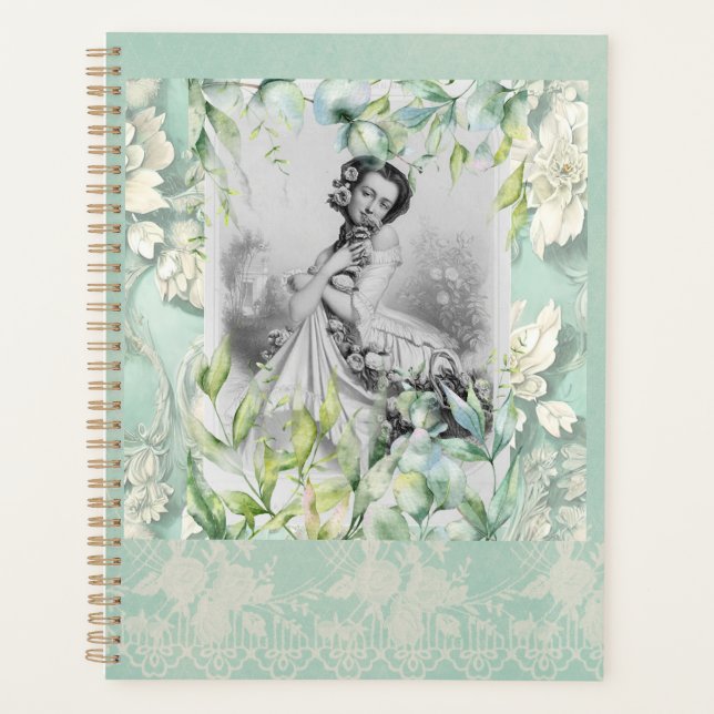 Agenda Mujer georgiana en Sea Moss Green y se va. (Anverso)