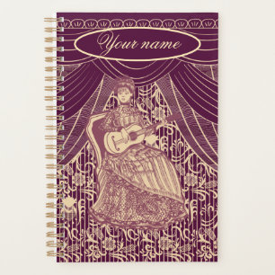 Agenda Mujer hermosa con guitarra