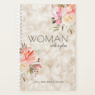 Agenda Mujer inteligente con plan floral personalizado