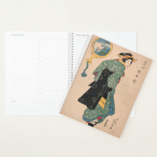Agenda Mujer kimono japonesa: Impresión de bloque de made