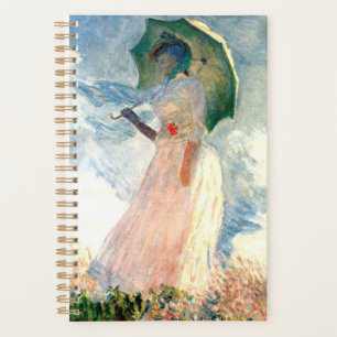 Agenda Mujer Monet con una sombrilla a la izquierda