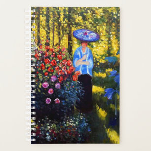 Agenda Mujer Monet con una sombrilla en el jardín