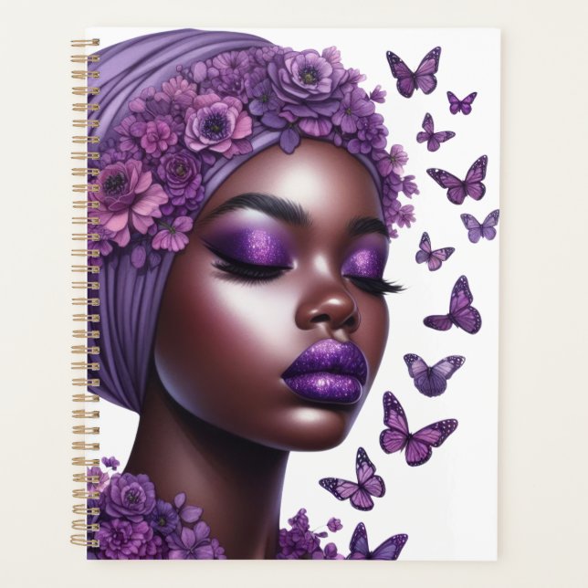 Agenda Mujer negra afroamericana melanin sista butterf (Anverso)