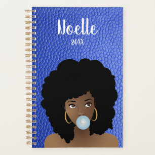 Agenda Mujer Negra, Bubblegum, Cuero de imitación azul