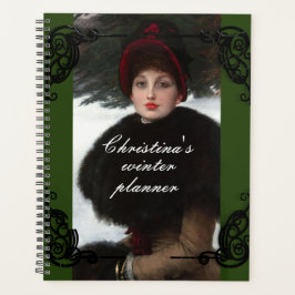 Agenda Mujer victoriana retrato de invierno vintage