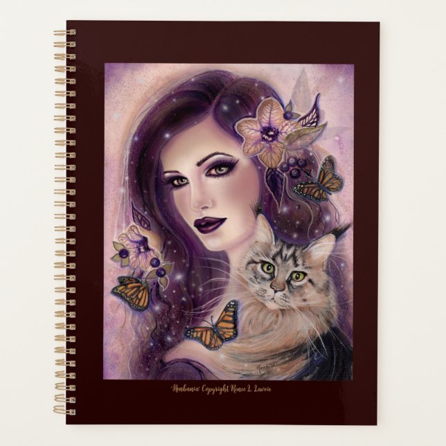 Agenda Mujeres fantasmas con gato por Renee Lavoie Canvas (Anverso)