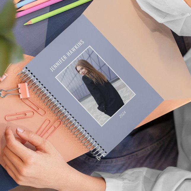 Agenda Mujeres simples limpias foto azul gris personal (Subido por el creador)